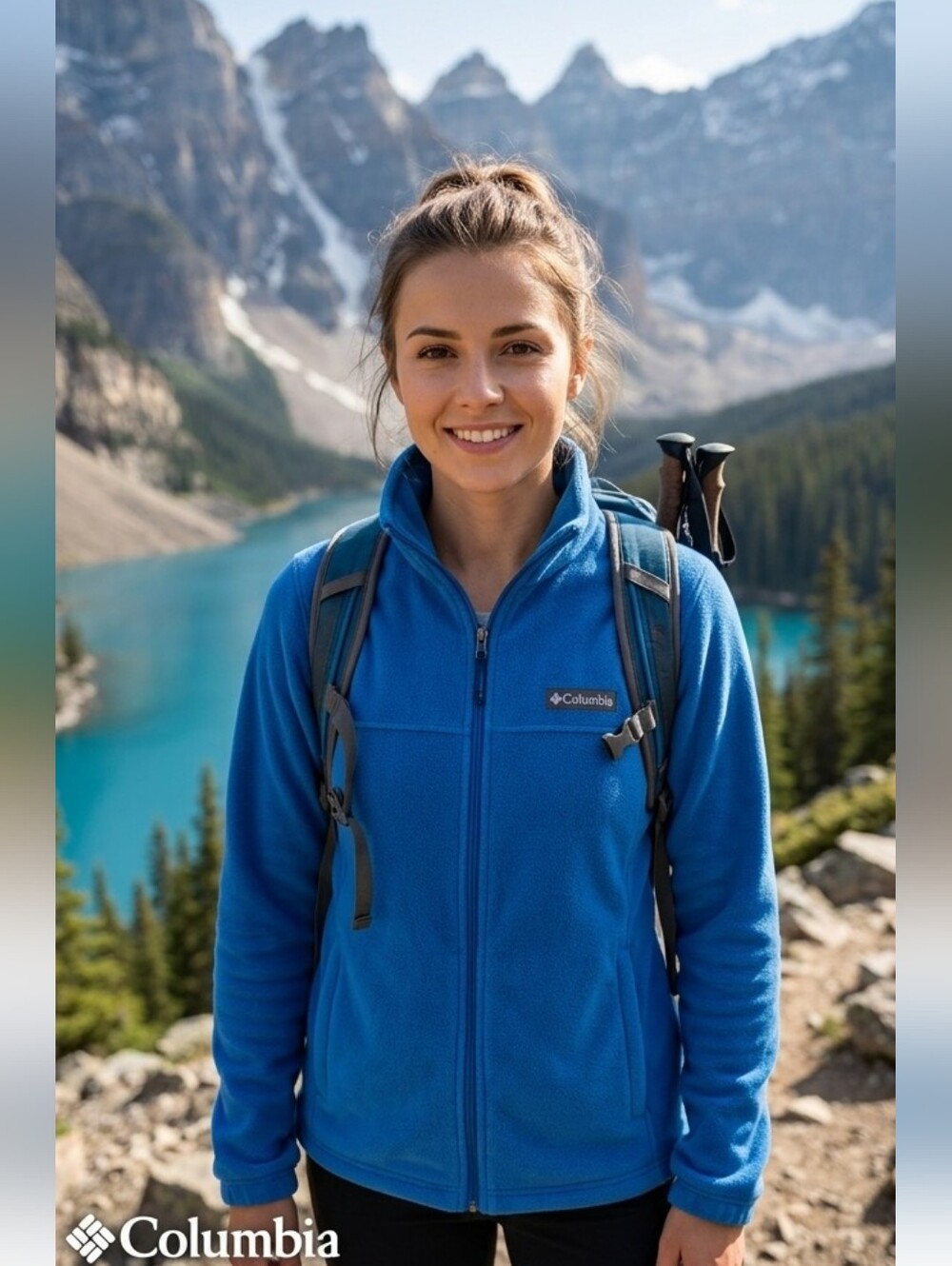 Columbia Unisex Royal Blue Full-Zip Fleece Jacket